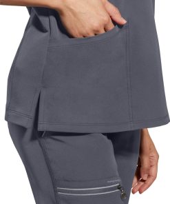 Healing Hands Women's Sonia Zip Y-Neck Scrub Top -Silverts-shop 6 hh 2274 650