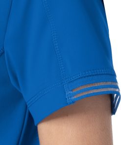 Urbane Women's Stripe Trim Solid Scrub Top -Silverts-shop 6 ln 9108lka 650