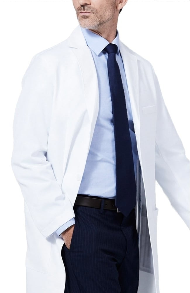 Men's M3 Laennec Classic Fit 40" Lab Coat Medelita Men's M3 Laennec Classic Fit 40" Lab Coat -Silverts-shop 6 md lmm3lc 650