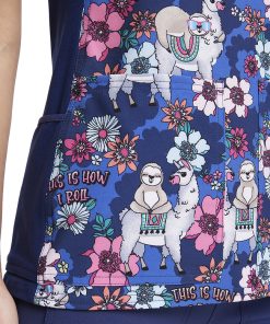 Cherokee Women's Happy Pals Print Scrub Top 8 Cherokee Women's Happy Pals Print Scrub Top -Silverts-shop 7 ck ck636 print 650