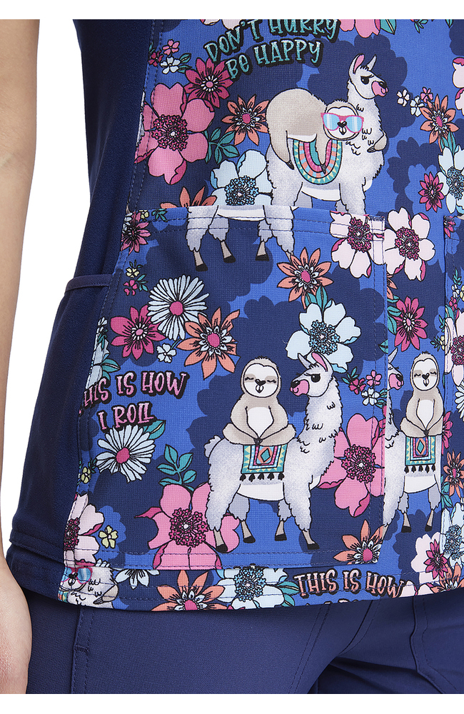 Women's Happy Pals Print Scrub Top Cherokee Women's Happy Pals Print Scrub Top -Silverts-shop 7 ck ck636 print 650