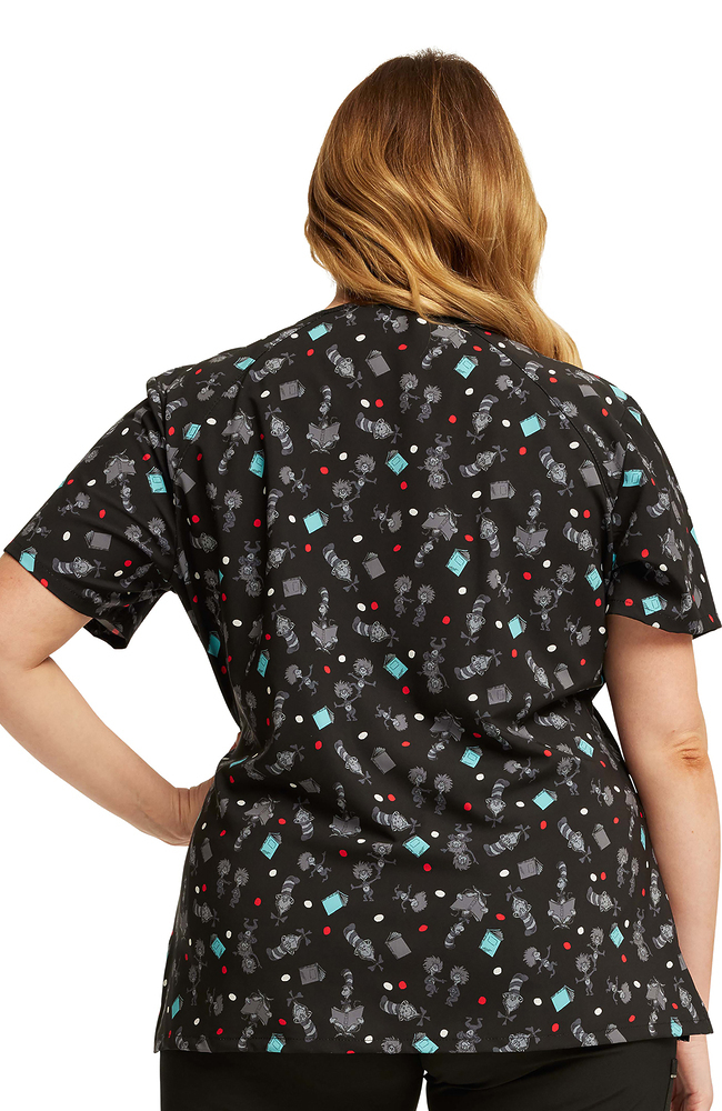 Cherokee Women's Inquiring Minds Print Scrub Top 9 Cherokee Women's Inquiring Minds Print Scrub Top - Image 7