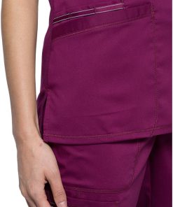 Cherokee Workwear Women's Crew Neck Solid Scrub Top -Silverts-shop 7 ck ww602 650