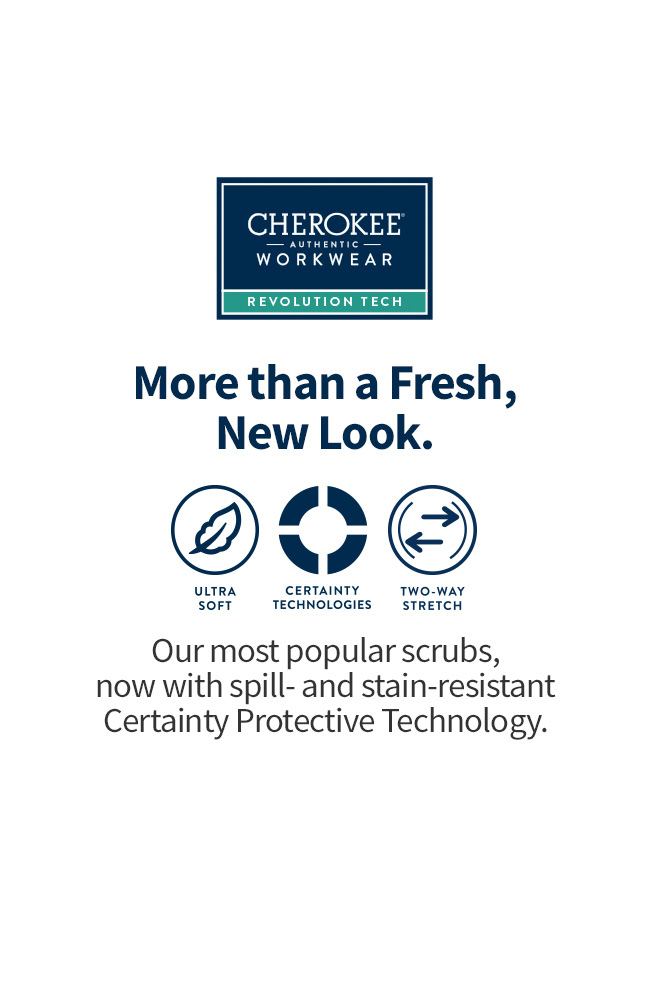 Women's Mock Wrap Solid Scrub Top Cherokee Workwear Women's Mock Wrap Solid Scrub Top -Silverts-shop 7 ck ww775ab 650