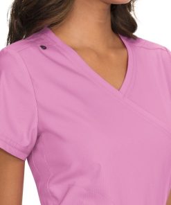 Koi Clearance Women's Philosophy Mock Wrap Side Zipper Solid Scrub Top -Silverts-shop 7 ko 316 clearance 650