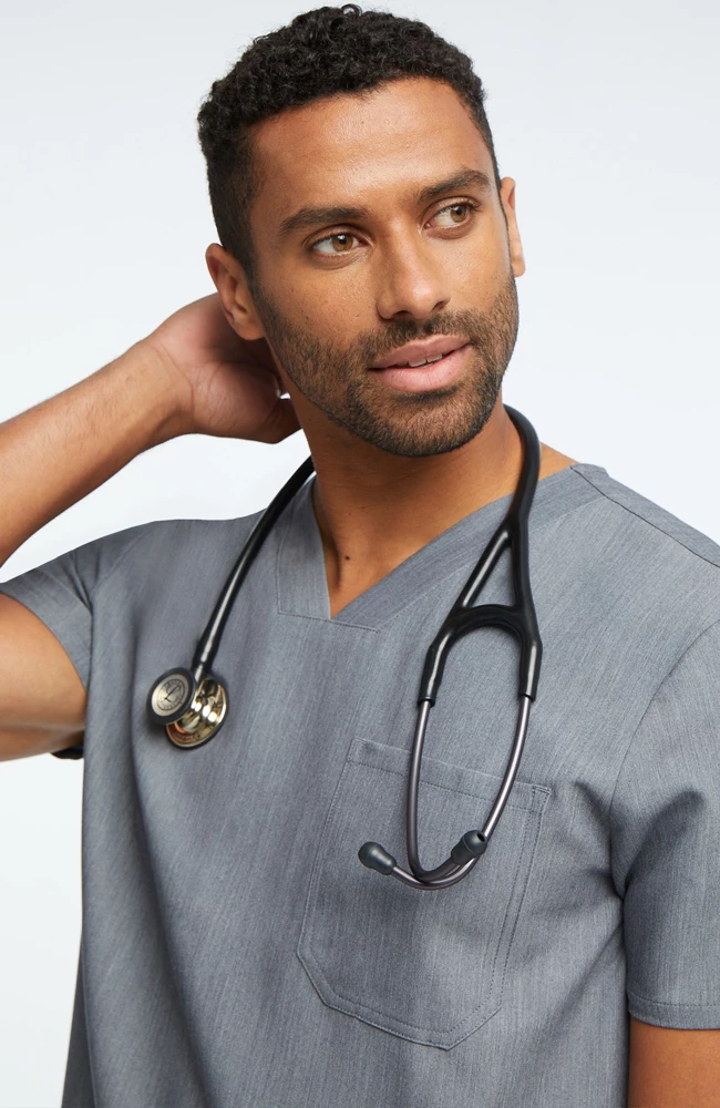 AllHeart Clearance Men's Solid Scrub Top & Cargo Scrub Pant Set - Image 8