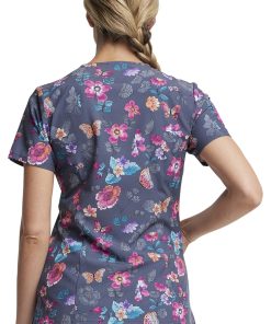 Dickies Women's Butterflies Abloom Print Scrub Top 9 Dickies Women's Butterflies Abloom Print Scrub Top -Silverts-shop 8 di dk616 print 650