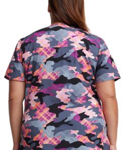 Dickies Women's Camo Plaid Print Scrub Top 9 Dickies Women's Camo Plaid Print Scrub Top -Silverts-shop 8 di dk876 print 650