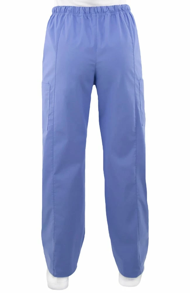 AllHeart Clearance Women's Mock Wrap Solid Scrub Top & Elastic Waist Cargo Scrub Pant Set - Image 5